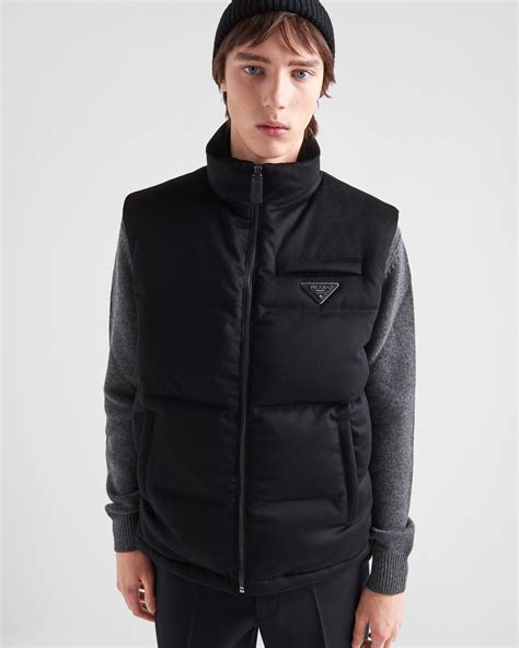 black prada puffer|prada cashmere puffer.